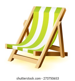 Isolated vector beach chair on a white background