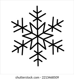 Einziger Vektorgrafik-Schwarzer Strich-Illustration eines Schneefalls. Winterwebdesign.
