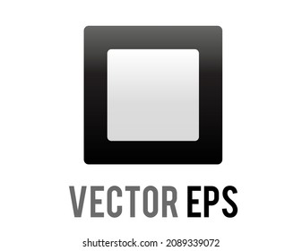 Icono de la casilla de verificación cuadrado negro vectorial aislado 