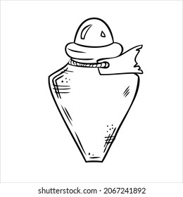  Isolated vector bottle. Line art empty transparent glass vial, bottle, jar.