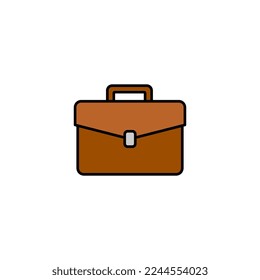 Isolated Vector Briefcase Icon on White Background