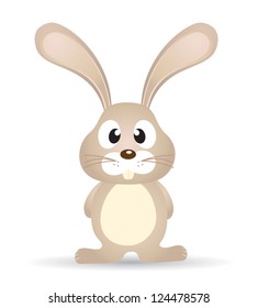 Isolated vector bunny on white background.