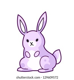 Isolated vector bunny on white background.