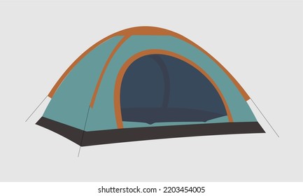 Isolated vector of camping tent
