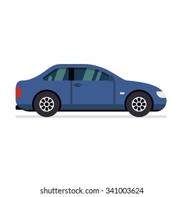 Isolated vector car. Flat design style