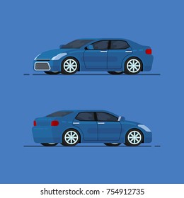 Isolated vector car. Flat design style