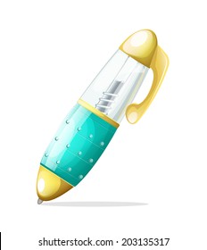 Isolated Vector Cartoon Pen