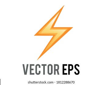 The isolated vector cartoon-styled high voltage, lightning, electricity or various flashes emoji icon, depicted as jagged yellow bolt