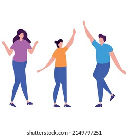Isolated vector characters. Flat illustration