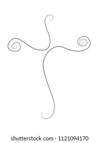 Isolated vector Christian cross