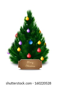 Isolated vector christmas tree.