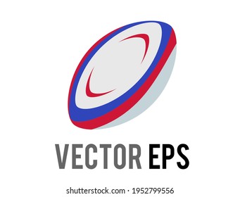 The isolated vector classic brown america football or rugby game ball icon 