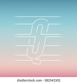 Isolated Vector Clipart of Q Letter on a Bright Empty Blue and Pink Gradient Background