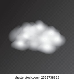Nuage Image vectorielle isolé. Nuage blanc réaliste sur fond transparent. Texture nuageuse.