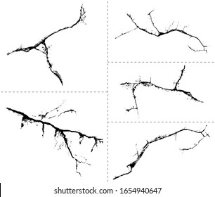 Isolated vector cracks to use in your designs