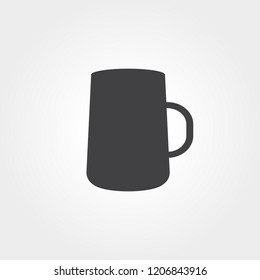 Isolated vector cup icon on white background.