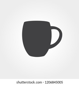 Isolated vector cup icon on white background.