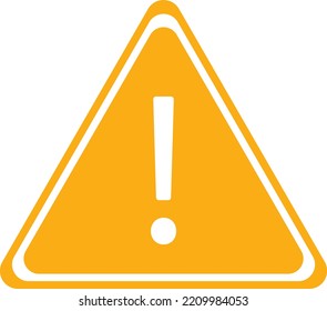 Vector aislado, de signo de peligro. Marca de exclamación, atención y riesgo. Cuestiones de seguridad.