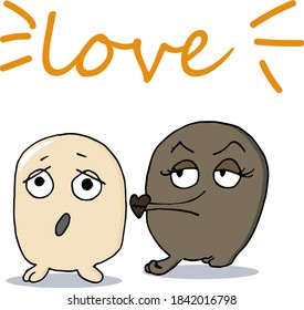 isolated vector doodles with a black line on a white background. kiss.emotions. sleeping, angry, smiling, strict, dissatisfied, cunning, freak, scared, sad, excited, calm. different color. 