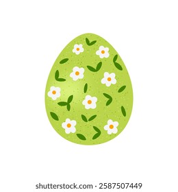 Isolated vector Easter egg illustrations with delicate floral spring designs, perfect for holiday-themed graphics and digital art