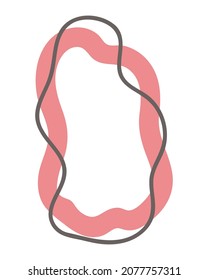 Isolated vector element. Abstract frame. An abstract shape. Color image on a white background. The print is used for packaging design.