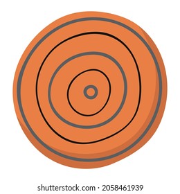 Isolated vector element. A ball or a disc for the game. A toy for dogs. Pet store. The print is used for packaging design. 