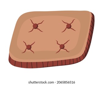 Isolated vector element. A bed for a dog or cat. Sleeping place for a dog or cat. Pet store. Pet care. The print is used for packaging design. 