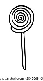 Isolated vector element. Candy. Lollipop. The print is used for packaging design, fabric. Sweets