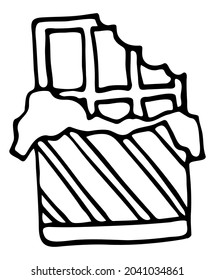 Isolated vector element. Chocolate. The print is used for packaging design, fabric. Sweets