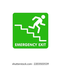Isolated Vector Emergency Exit Sign