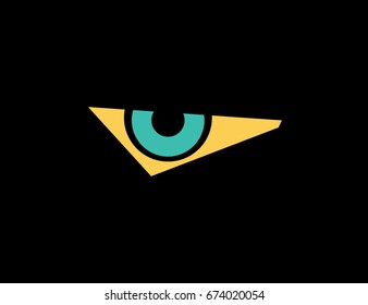 Isolated vector eye. The sign was created in a simple style, with straight lines and circles