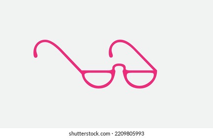 Vector aislado de anteojos de color rosa.