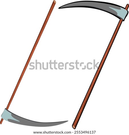 an isolated vector farming tool scythe 