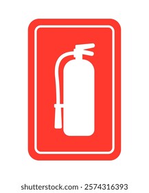 Isolated Vector Fire Extinguisher Sign