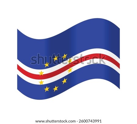 Isolated vector flag of Cabo Verde