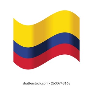 Isolated vector flag of Colombia