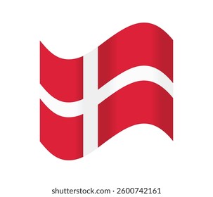 Isolated vector flag of Denmark