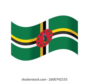 Isolated vector flag of Dominica