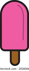Isolated vector flat ice-cream icon in color