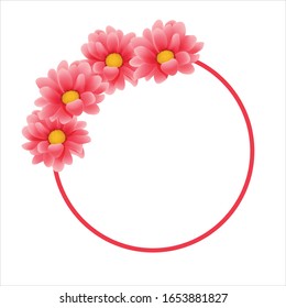 isolated vector floral frame against a white background. to design invitations, greetings, business cards, templets, and other design purposes.