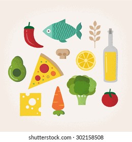 Isolated vector food illustration.