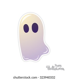 Isolated vector ghost, Halloween theme