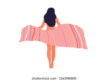 Isolated vector girl with bikini
