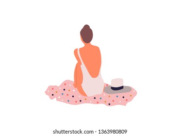 Isolated vector girl with bikini