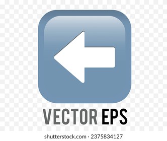 The isolated vector gradient blue arrow pointing left round corner square icon button
