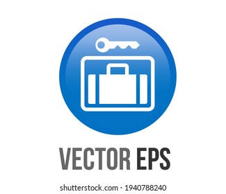 The isolated vector gradient blue left luggage stoage service icon, represent place to leave luggage.  Most found at Japanese train stations