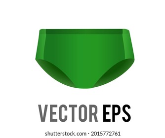 The Isolated Vector Gradient Green Sporty Men Underwear Or Swim Briefs Icon.