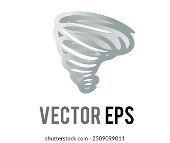 O vetor isolado gradiente tempo trovoada tufão movimento ícone de torção