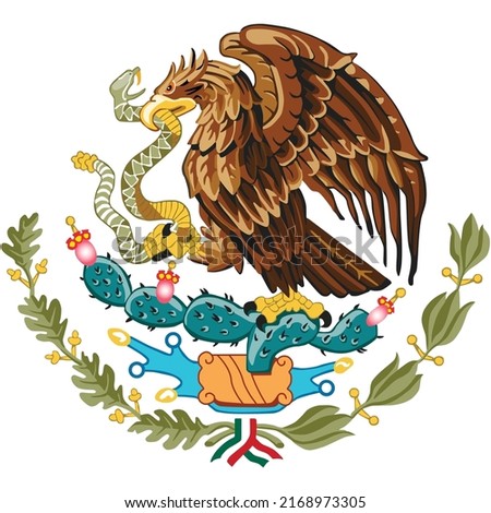 Isolated vector graphic of the eagle of the Mexican national flag. [[stock_photo]] © 