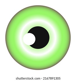 ojo humano verde vector aislado